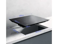 CIARRA Induktionskochfeld 60 cm 4-Zonen Einbau Induktionskochfeld Booster VM4BBIH< Einbauküchen