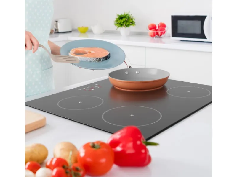 CIARRA Induktionskochfeld 4 Zonen 60 cm Einbau-Kochfelder VM4BIH-D< Einbauküchen|Pfannen