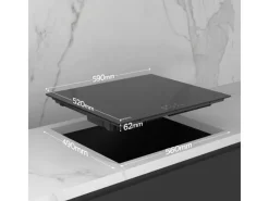 Kochfelder|Einbauküchen<CIARRA Induktionskochfeld 60 cm 3 Kochfelder Einbau-Induktion VM3BIH-A