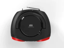 Best CYBERLUX CL-810 CD-Player mit LED-Discolichter CD/MP3/USB Radio Schwarz/Rot