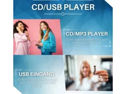 CYBERLUX Haushaltsgeräte<CL-2200 CD-Player mit Fernbedienung Tragbar Blau