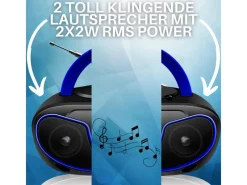 CYBERLUX Haushaltsgeräte<CL-2200 CD-Player mit Fernbedienung Tragbar Blau