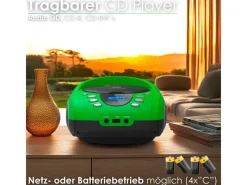 CYBERLUX Haushaltsgeräte<CL-700 CD-Player Tragbar CD/MP3/USB Radio Grün