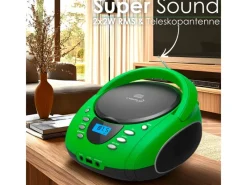 CYBERLUX Haushaltsgeräte<CL-700 CD-Player Tragbar CD/MP3/USB Radio Grün