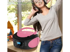 CYBERLUX CL-620 CD-Player Tragbar CD/MP3/USB Radio Pink< Haushaltsgeräte