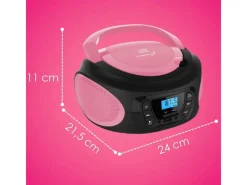 CYBERLUX CL-620 CD-Player Tragbar CD/MP3/USB Radio Pink< Haushaltsgeräte