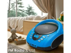 CYBERLUX Haushaltsgeräte<CL-710 CD-Player Tragbar CD/MP3/USB Radio Blau