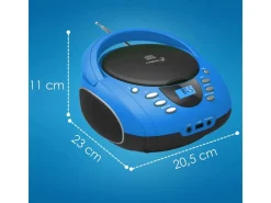 CYBERLUX Haushaltsgeräte<CL-710 CD-Player Tragbar CD/MP3/USB Radio Blau