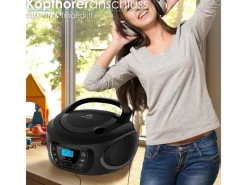 CYBERLUX CL-600 CD-Player Tragbar CD/MP3/USB Radio Schwarz< Haushaltsgeräte