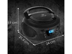 CYBERLUX CL-600 CD-Player Tragbar CD/MP3/USB Radio Schwarz< Haushaltsgeräte