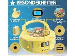Best CYBERLUX CL-950 Kinder CD-Player Tragbar CD/MP3/USB Radio Gelb