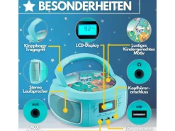 Discount CYBERLUX CL-940 Kinder CD-Player Tragbar CD/MP3/USB Radio Grün