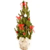Dekorierte Zuckerhut-Fichte im Korbgefäß Topf Ø ca. 23 cm Picea glauca< Töpfe