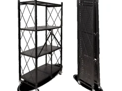 Discount deluxe4home Klappbares Regal mit 4 Etagen 72x34x127 cm