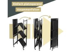 Discount deluxe4home Klappbares Regal mit 4 Etagen 72x34x127 cm