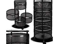 Online deluxe4home Rollwagen mit 4 schwenkbaren Ebenen 30x30x78 cmRund
