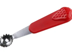 Sale Fackelmann Der Erdbeer- und Tomatenstrunkentferner Rot-Silber