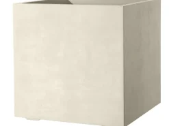 Hot Deroma Pflanzkübel Cubo Millennium mit Rollen 49 cm x 49 cm x 49 cm Perlweiß