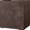 Deroma Pflanzkübel Millennium mit Rollen 49 cm x 49 cm x 49 cm Brown< Töpfe
