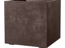 Deroma Pflanzkübel Millennium mit Rollen 49 cm x 49 cm x 49 cm Brown< Töpfe