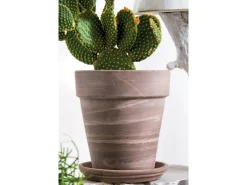 Deroma Töpfe<Pflanztopf Alto Duo Ø 22 cm x 25 cm Weiß gestreift