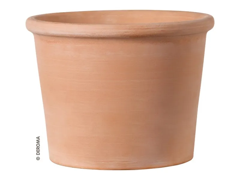Deroma Pflanztopf Zylinder Bordato 43 cm Weiß< Töpfe