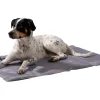 Dobar Große Kühlmatte für Hunde mit Pfoten Muster 99,5 x 70 cm Grau< Kühlschränke