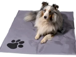 Dobar Große Kühlmatte für Hunde mit Pfoten Muster 99,5 x 70 cm Grau< Kühlschränke