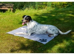 Dobar Große Kühlmatte für Hunde mit Pfoten Muster 99,5 x 70 cm Grau< Kühlschränke
