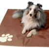 Dobar Kühlschränke<Große Kühlmatte für Hunde mit Pfoten Muster 99,5 x 70 cm Braun