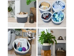 DuneDesign Aufbewahrungskorb aus Baumwolle 35 Liter Ø 39 x 30 cm< Töpfe