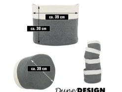DuneDesign Aufbewahrungskorb aus Baumwolle 35 Liter Ø 39 x 30 cm< Töpfe
