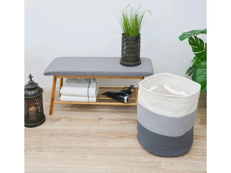 DuneDesign Aufbewahrungskorb aus Baumwolle 50 Liter Ø 38 x 46 cm< Töpfe