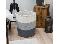 DuneDesign Aufbewahrungskorb aus Baumwolle 50 Liter Ø 38 x 46 cm< Töpfe