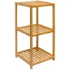 DuneDesign Küchenregale<Badezimmer-Regal 83 x 38 x 40 cm mit 3 Fächern aus Bambus