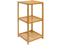 DuneDesign Küchenregale<Badezimmer-Regal 83 x 38 x 40 cm mit 3 Fächern aus Bambus