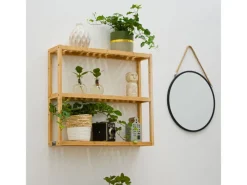 DuneDesign Bambus Regal für das Badezimmer  60 x 54 x 15 cm< Küchenregale