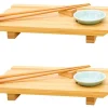 Hot DuneDesign 2er Set Japanisches Sushi Brett 27 x 16 x 4 cm mit Schälchen
