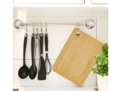 DuneDesign Schneidebretter|Küchenhelfer<3er Set Schneidebrett aus Bambus 33 x 22 cm mit Saftrille
