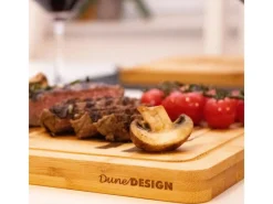Outlet DuneDesign 4er Set Steakteller aus Bambus 33 x 23 x 2cm Motiv Comic-Kuh