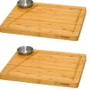 DuneDesign Raclette Teller Set mit Dipschale für 2 Personen 30 x 25 cm< Küchenhelfer|Schneidebretter