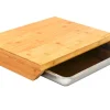 DuneDesign Schneidebrett 49 x 37 x 8 cm mit Edelstahl Auffangschale< Schneidebretter|Küchenhelfer