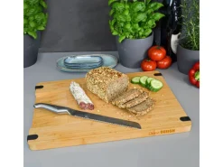 DuneDesign Schneidebrett aus Bambus 44 x 30 x 2 cm mit Ausguss< Schneidebretter|Küchenhelfer