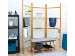 Best DuneDesign XL Bambus Handtuchleiter  180 x 180 cm Braun