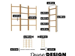 Best DuneDesign XL Bambus Handtuchleiter  180 x 180 cm Braun