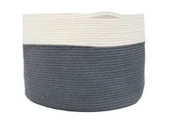 DuneDesign XXL Aufbewahrungskorb aus Baumwolle 60 Liter Ø 50 x 35 cm< Töpfe