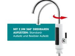 Online Easymaxx Warm und Kaltwasserarmatur mit integriertem Durchlauferhitzer 3600 W