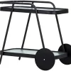 Servierwagen<ebuy24 Steam Servierwagen Schwarz und Klare Streifen