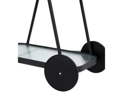 Servierwagen<ebuy24 Steam Servierwagen Schwarz und Klare Streifen