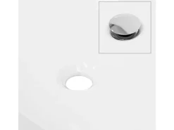 ECD Germany Design Waschbecken Waschtisch 480 x 380 x 140 mm inkl Ablaufgarnitur< Zweigriffarmatur|Einhebelmischer